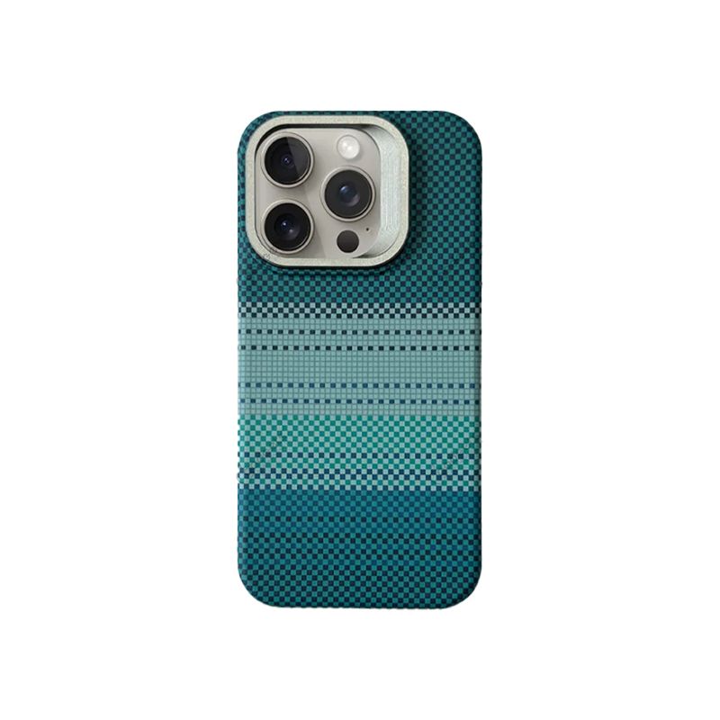Carbon Design Magsafe Case with Metal Lens Stand for iPhone 16 Pro Max